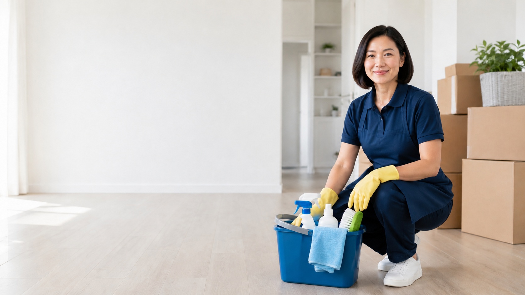 Move-out cleaning — empty space ready for new tenants