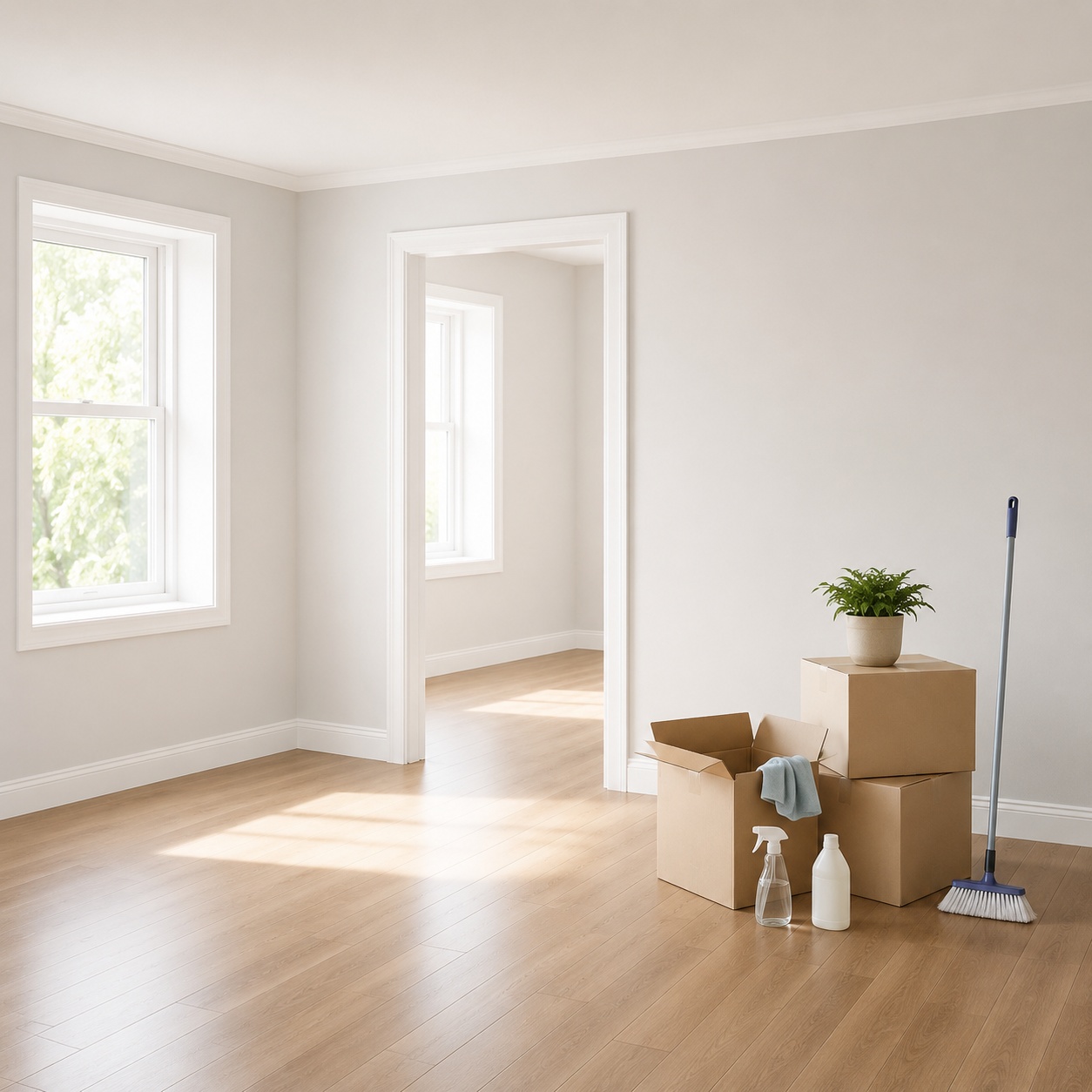 Move-in move-out cleaning — spotless empty space