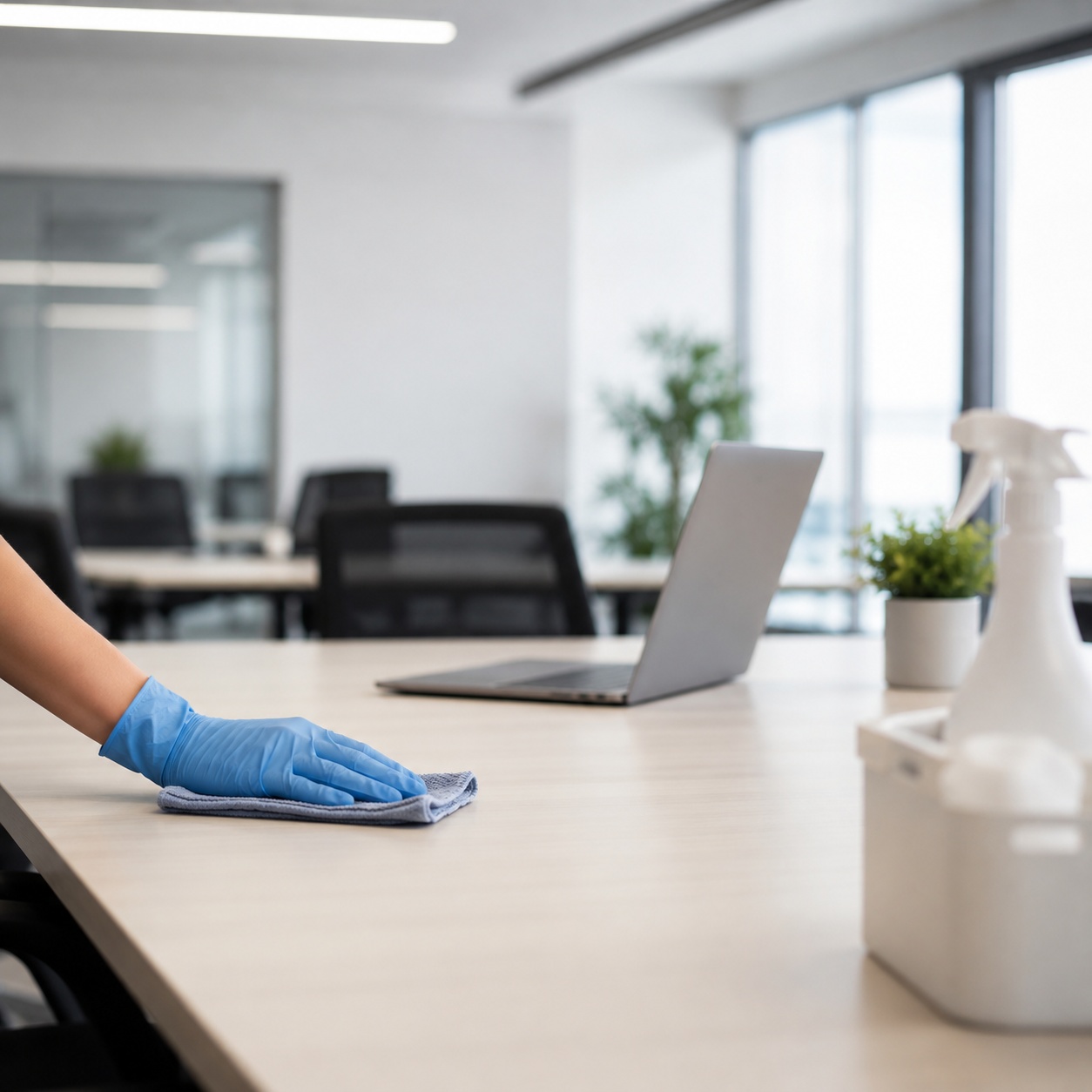 Office cleaning service — clean workspace