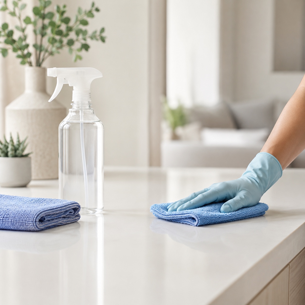 Regular cleaning service — tidy living room